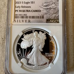 2023-S Proof $1 American Silver Eagle NGC PF 70 UC ER ALS Label
