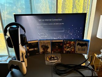 PS5 Slim Disc 1TB Ultimate Bundle With 32IN TV $540 FIRM