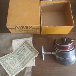 Vintage Nice Airex Bache Brown Spinster Spinning With Box And Papers