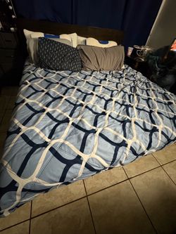 Cali king adjustable bed with mattress.