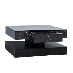 16.93IN High LED Coffee Table,Modern Coffee Table for Living Room,Living Room Tables,Large Living Room Furniture,LED Lights