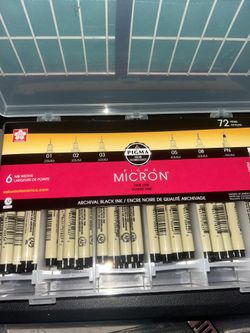 Pigma Micron Pens 72 Pack