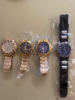 2 GENEVA and 1 ZHOWE and 1 ENEVA Men’s WATCHES