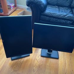 They are 22 24 27 32 inches New & Used Dell LG HP ViewSonic Monitor or LCD LED for Desktop Laptop Nuck Dock Station Full HD - Varies Sizes And Price