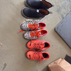 Cleats And Rain boots Kids Size 11/12