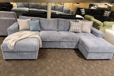 Brand new corduroy sectional sofa (available for same day delivery/pick up)