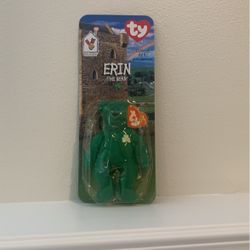 McDONALDS TY BEANIE BABY ERIN THE BEAR RARE WITH TAG ERRORS 1993 OAKBROOK
