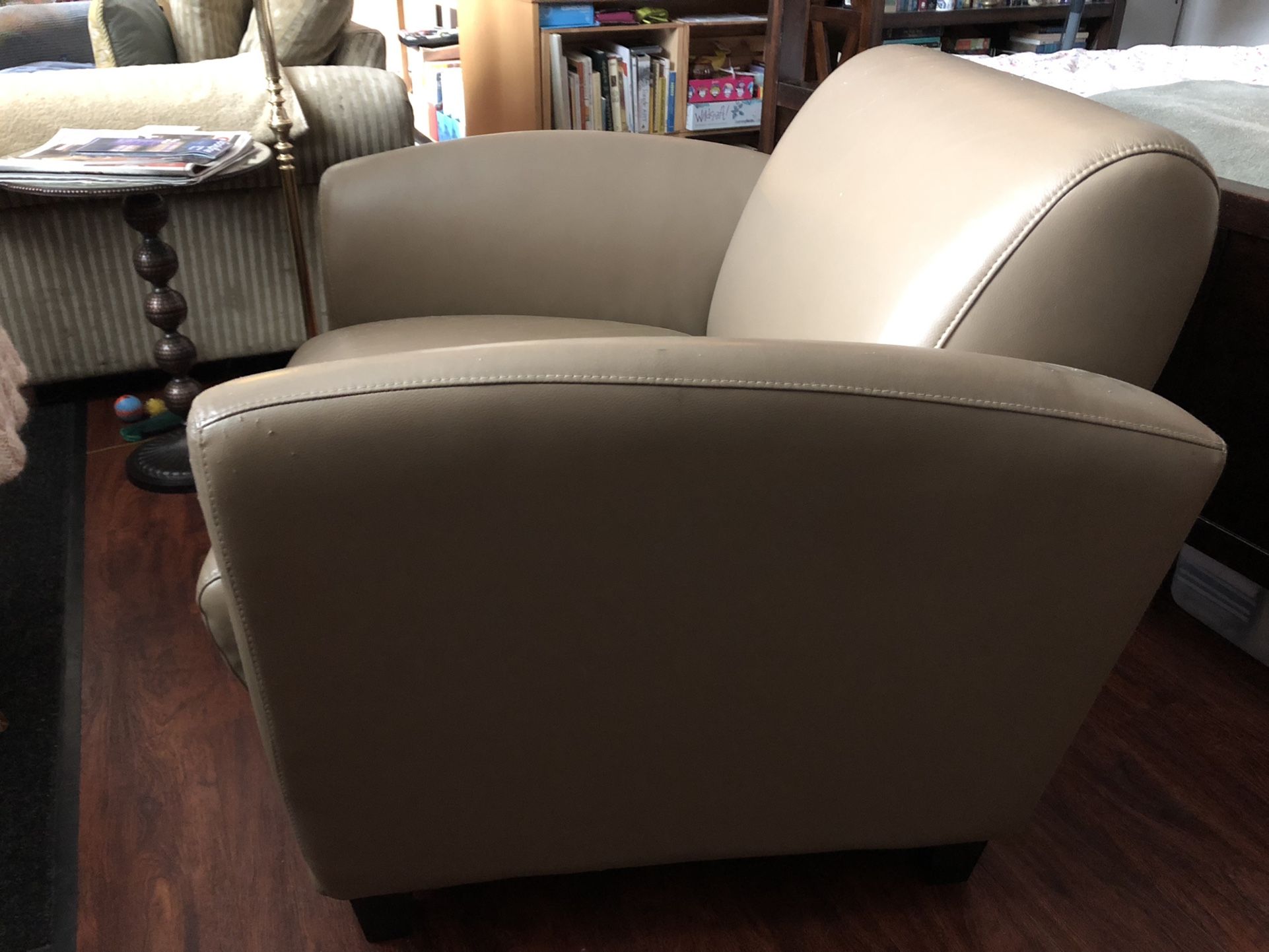 Faux Leather Armchair 