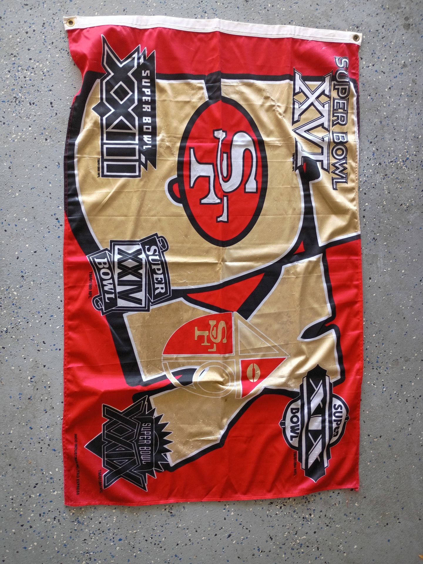 San Francisco 49ers 5x Super Bowl Champions flag very rare