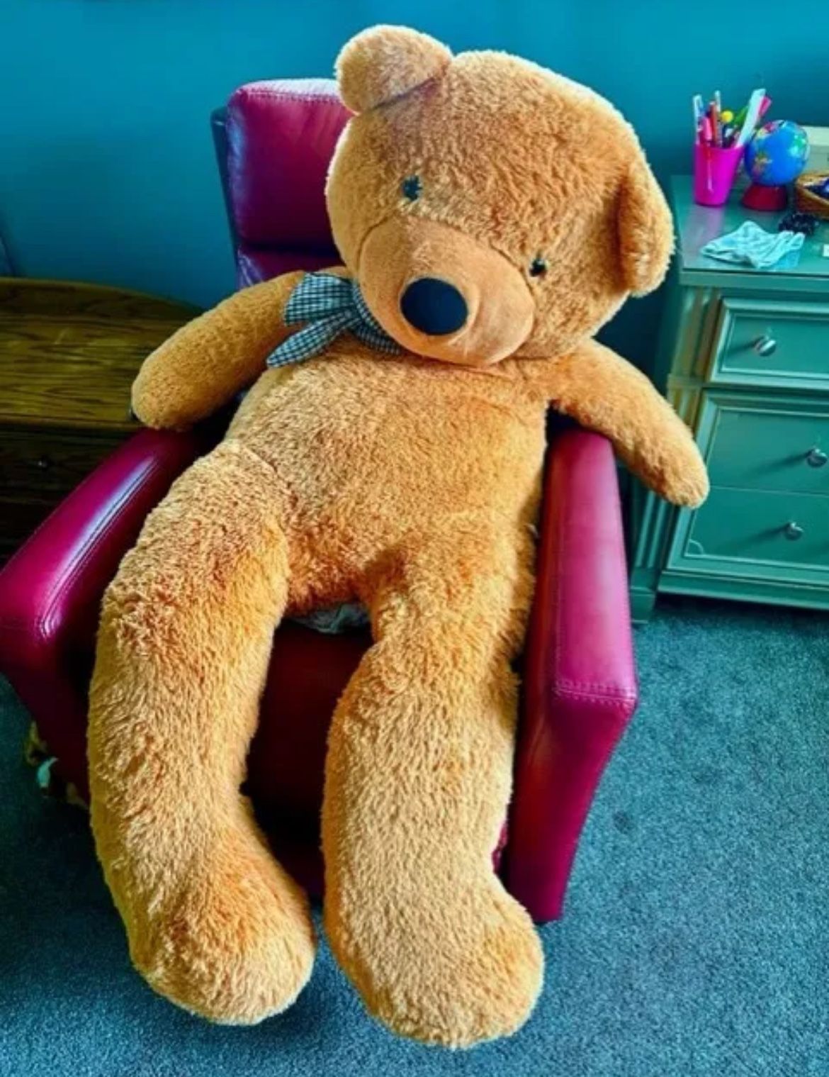 5 Ft Tall Jumbo Plush 60" Teddy Bear Brown Stuffed Animal Large Giant