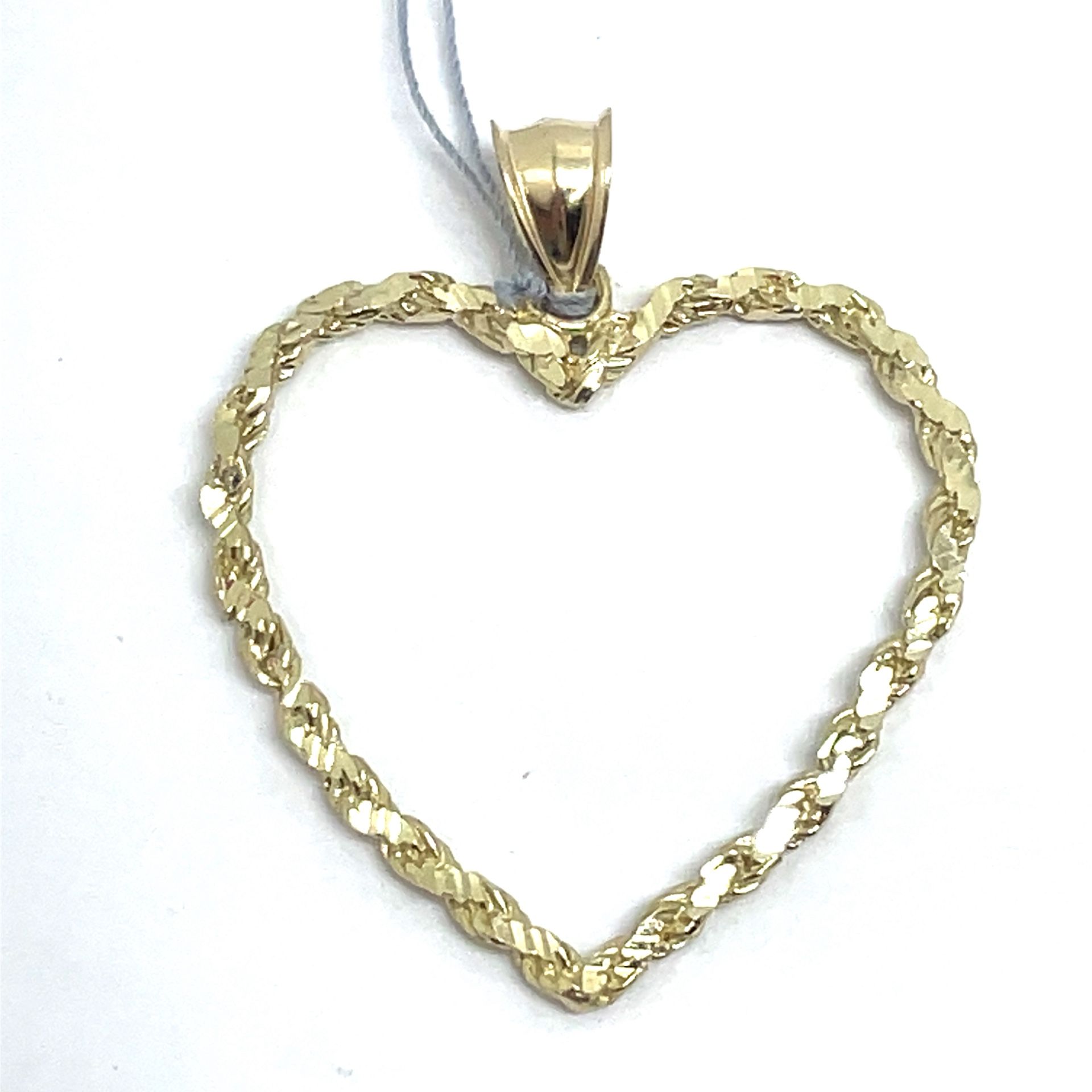 10Kt Yellow Gold Open Rope Heart Pendant 200226/33