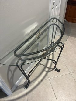 Glass top table