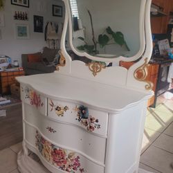 Antique Vanity Dresser 1960's