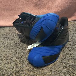 New US 8.5 Adidas TMac 1 Black Royal Blue Basketball Shoe