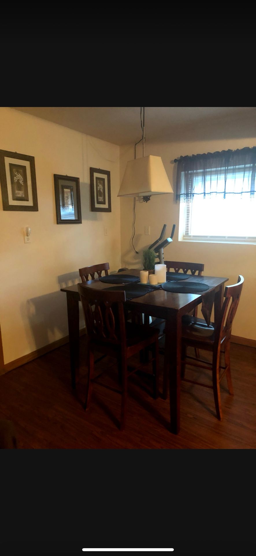 Tall Wooden dining room table set