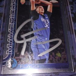 Cooper Flagg Signed Autograph Rookie NBA Card Dallas Mavericks