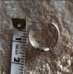 925 pure silver hoops