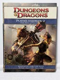 Dungeons & Dragons Player's Handbook 3 Hardcover RPG Book 4th Edition
