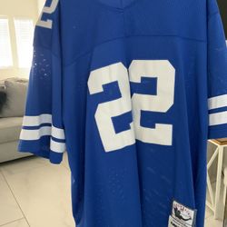 Vintage #22 Emmitt Smith Dallas Cowboys Throwback NFL / Mitchell & Ness Jersey 