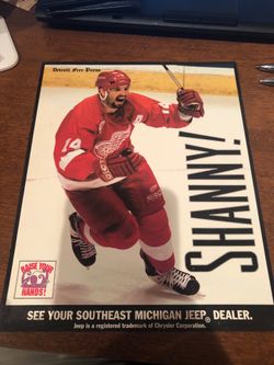 Brendan Shanahan Shanny 8x10 Detroit Free Press photo Card