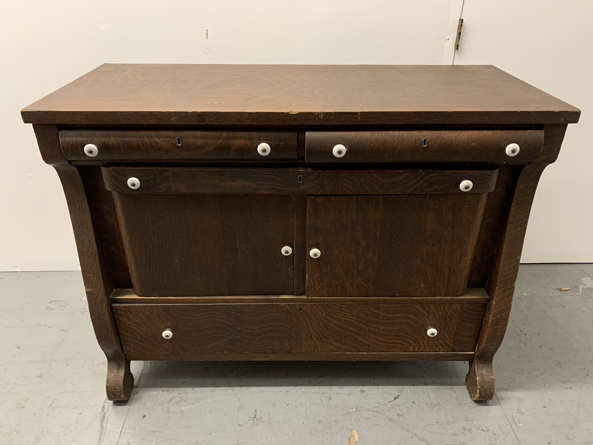 Vintage Kitchen Dresser Cabinet Real Wood Antique