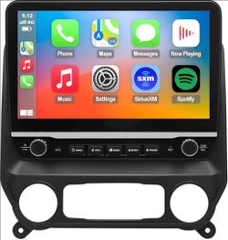 Chevy Silverado GMC Sierra 10.1 inch Radio Upgrade 2014_2018,QLED IPS Touch Screen Stereo,8Core heardunit,Carplay and Android Auto,Keep OEM SWC