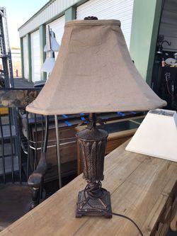 One Metal lamp with shade