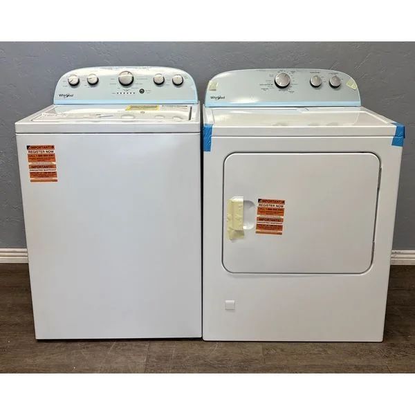 Whirlpool 3.5 Cu. Ft. Washer WTW4816FW3 & 7 Cu. Ft. Gas Dryer WGD4815EW4
