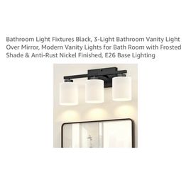 Brand new Bathroom Light Fixtures Black, 3-Light