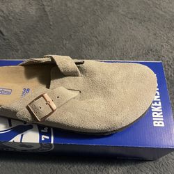 Boston Birkenstock Taupe Color Size (38) Size 7.