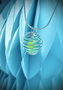 Hawaiian sea glass marble on 925 sterling silver necklace **$5 FLAT FEE US SHIPPING**