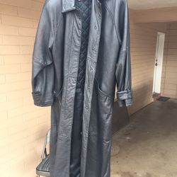 Leather Trench coat 