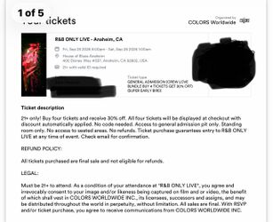 R&B ONLY LIVE music concert tickets