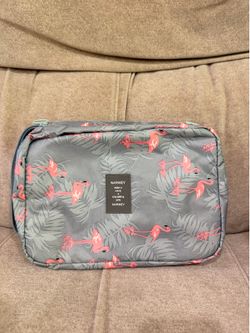 NARWEY Flamingo Print Hanging Travel Toiletry Bag