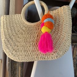 Brand New Rattan Woven Handbag 