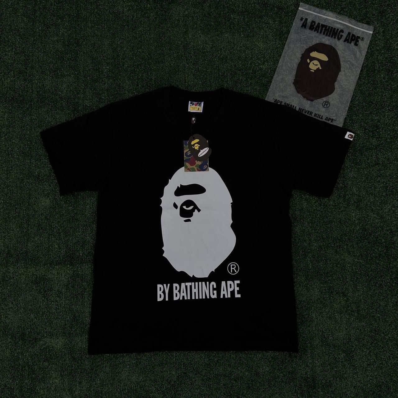 BAPE Black & White Ape Logo T-shirt