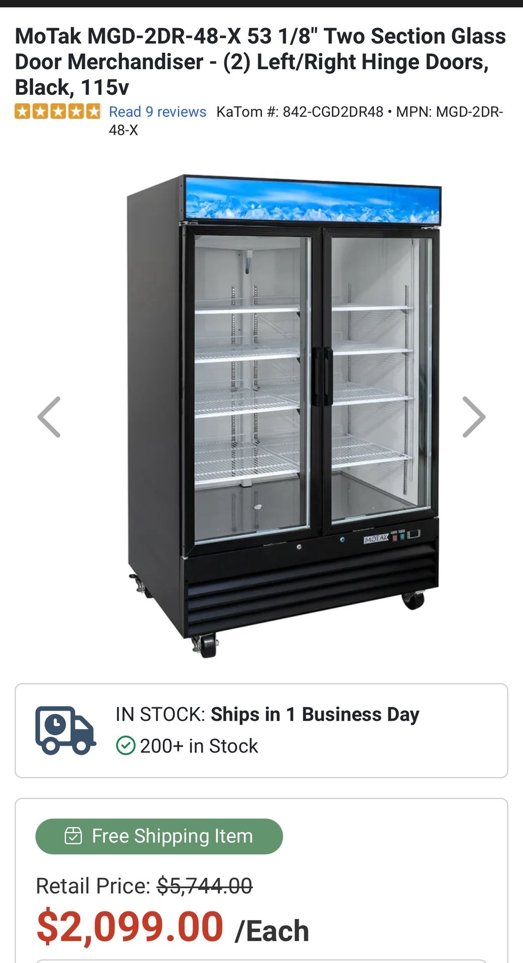 USED COMMERCIAL FRIDGE