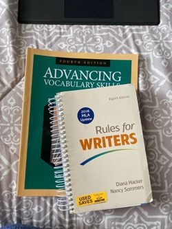 Advancing Vocabulary Skills Fourth Edition And Rules For Writers Books for English College classes