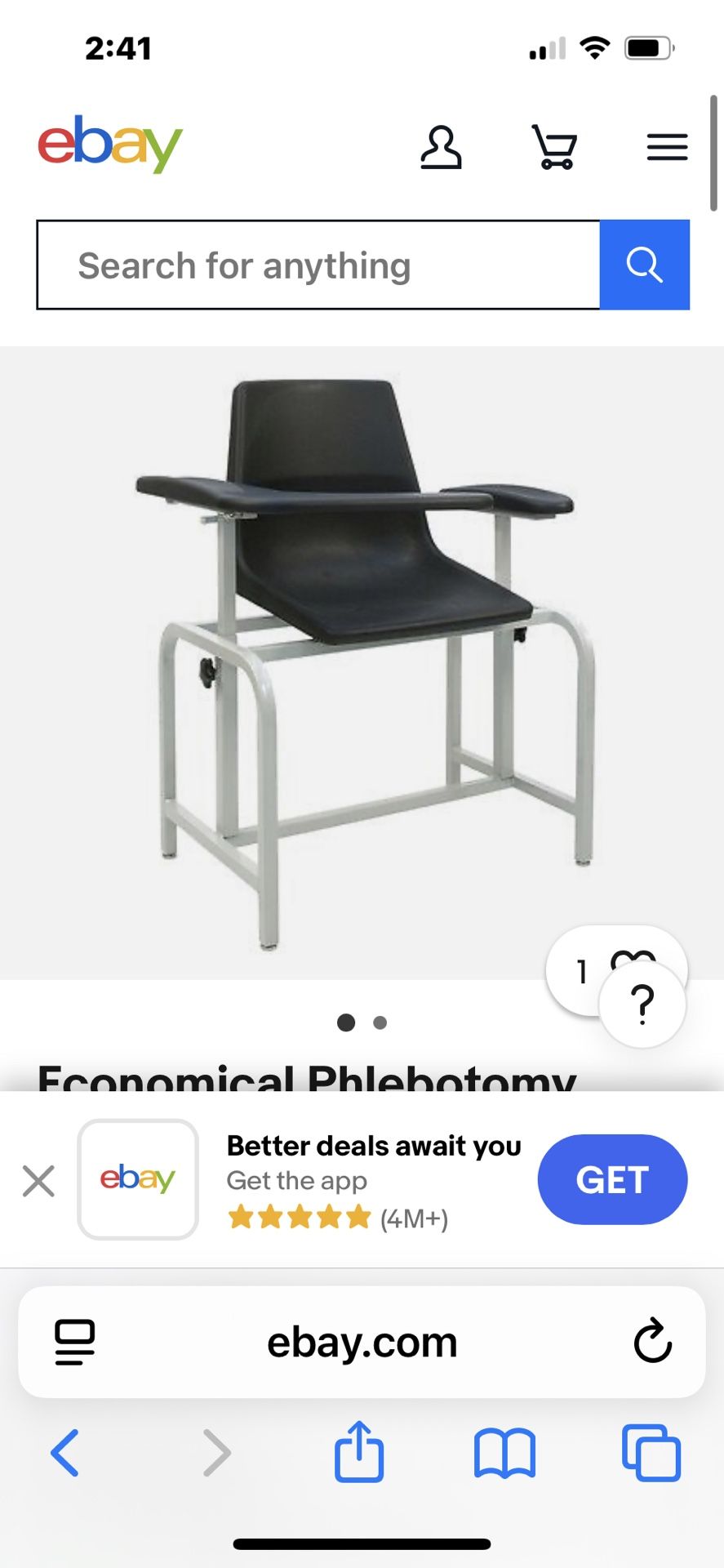 Winch Phlebotomy Chair Up to 300lbs