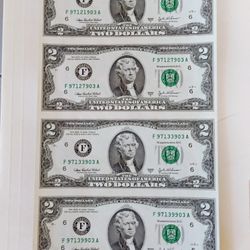 Sheet Of 4 (Mint Condition)
