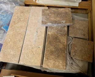 Travertine Tile / Pavers - 19 Pieces + Extras - $200 OBO
