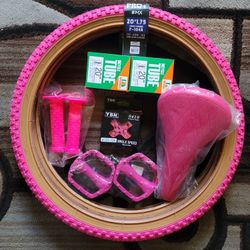 NEW Bicycle Bmx Parts Bundle 20" Pink Classic 