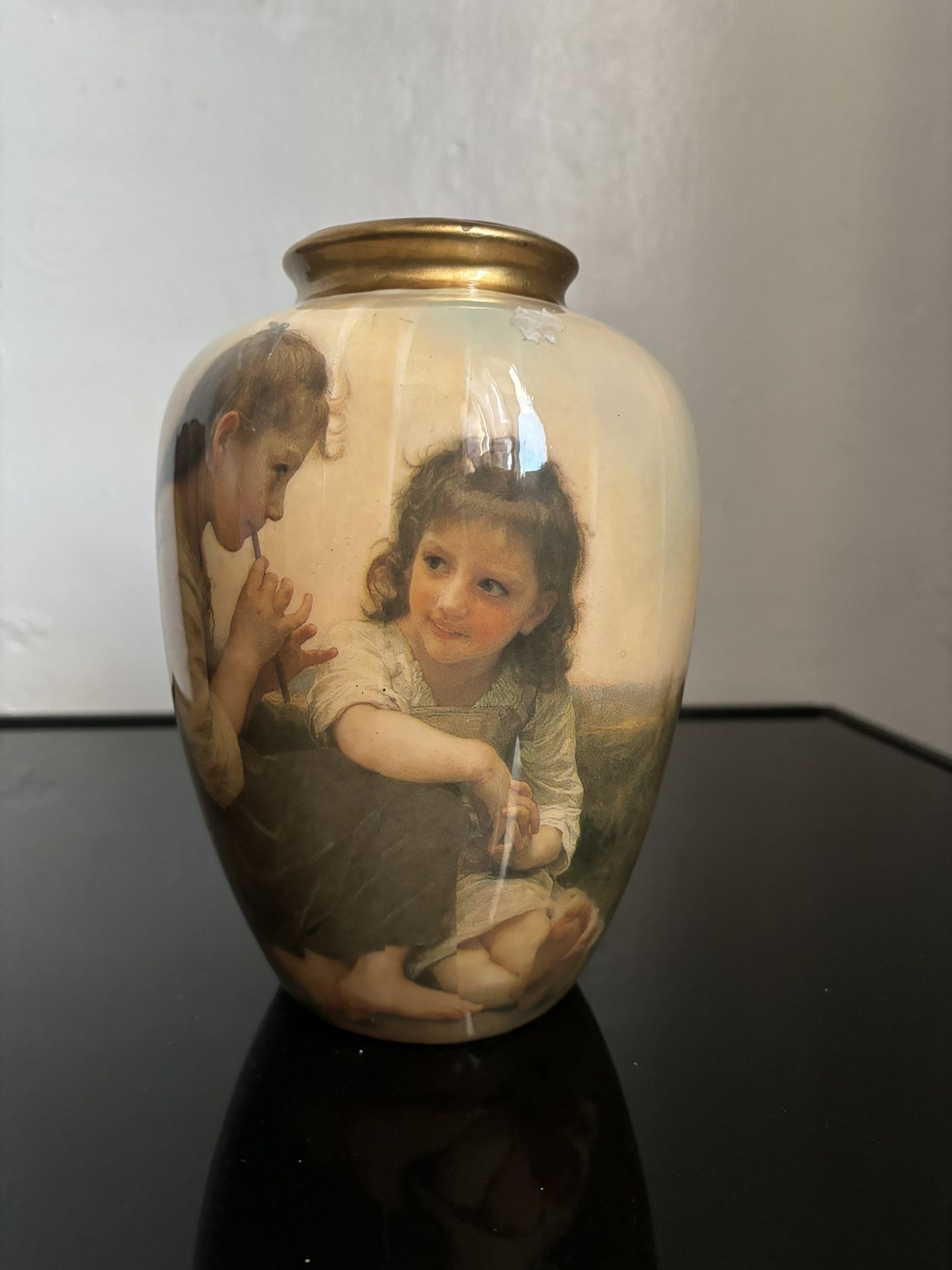  Vintage Painting On Vase