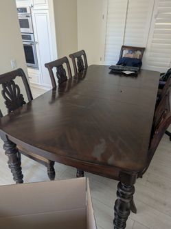 Wood table and chairs