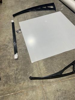 Polycarbonate Window Door Awning Canopy Transparent with Black Bracket 40 Inch x 40 Inch
