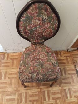 Vintage floral dining chair