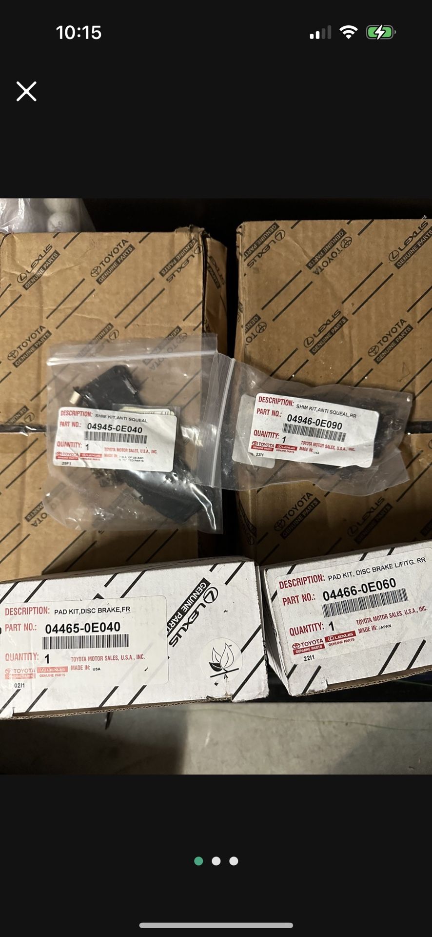 Lexus RX 450h OEM Front Or Rear Rotors And Brake Pads+Shims *Brand New*