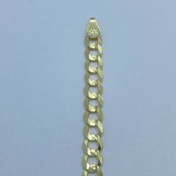 New 14k Solid Gold Cuban Chain Bracelet 