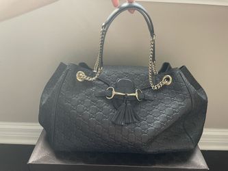 GUCCI EMILY GUCCISSIMA - leather shoulder bag