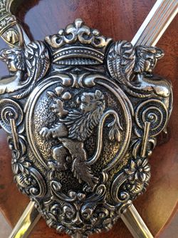 Incredible ❤️❣️ 9" x 7" Medieval Collectable Wall Plaque Decor Coat Of Arm